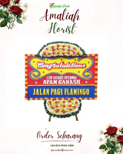 Bunga Papan Congratulation di Kayu Manis